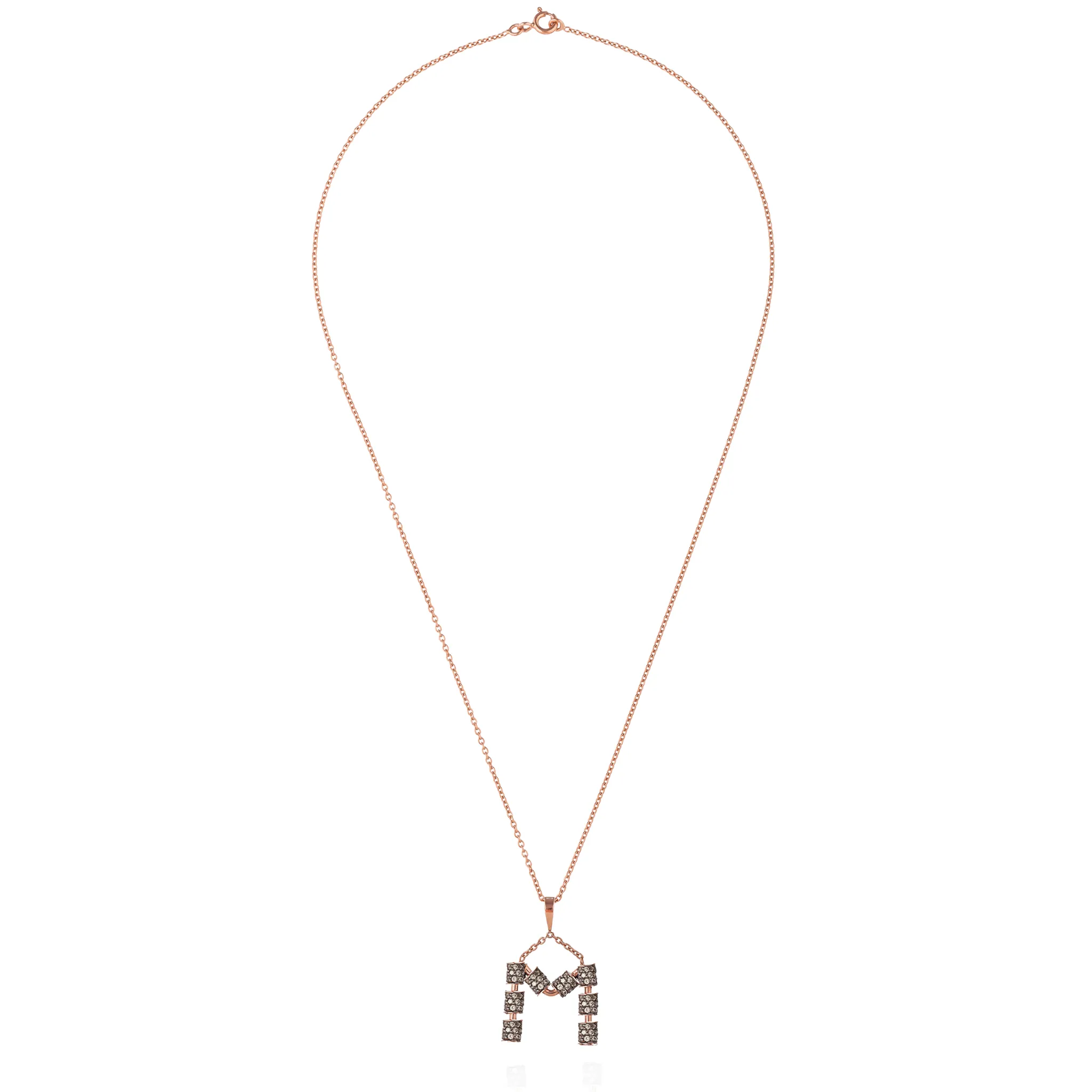 925 Silver Initial Necklace with Sapphire