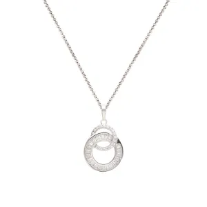925 Sterling Silver Interlinked Halo Pendant