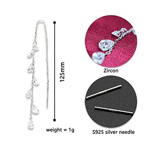 925 Sterling Silver Tassel Drop Earrings