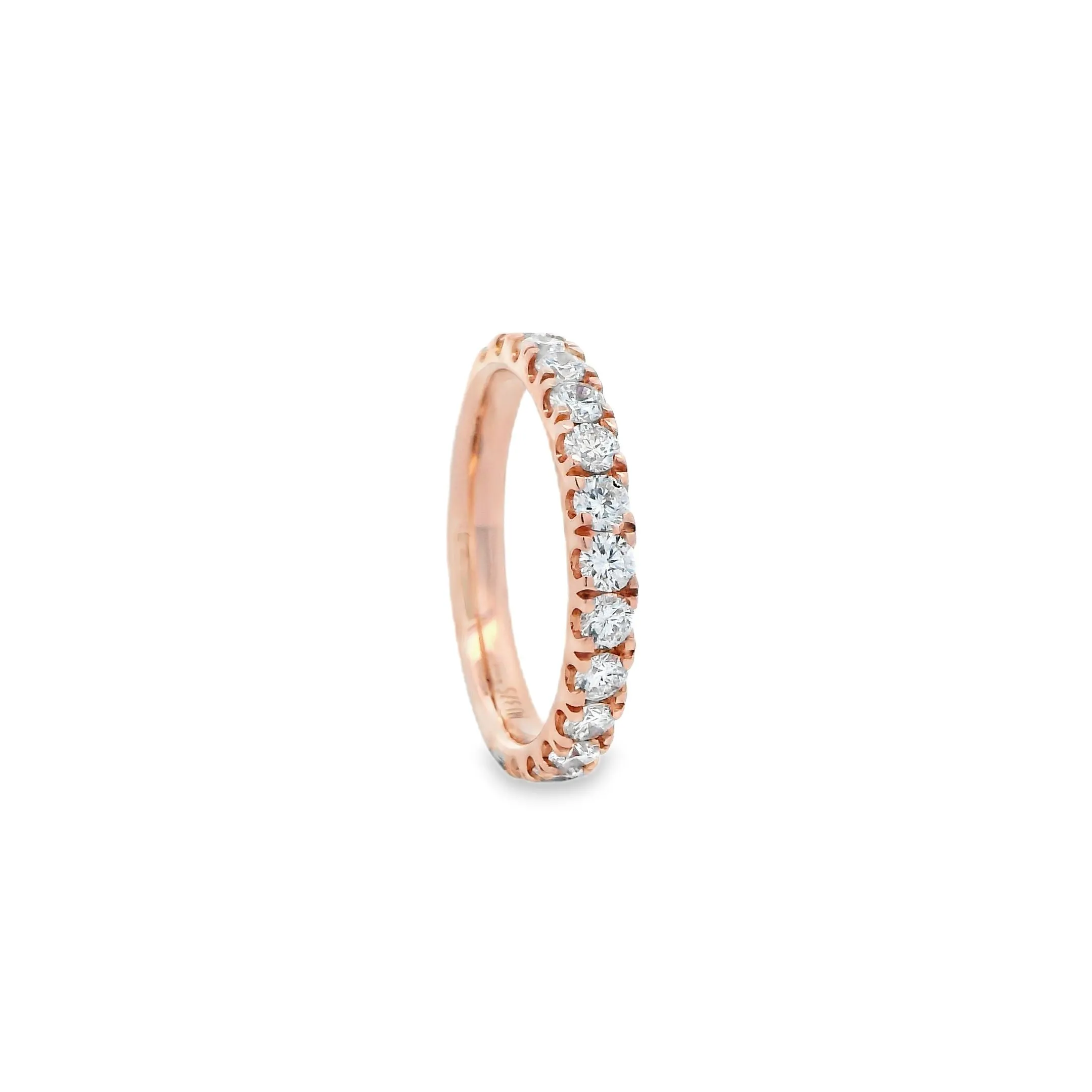 9ct Rose Gold Lab Grown Diamond Split Claw Eternity Band R-00092
