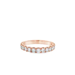 9ct Rose Gold Lab Grown Diamond Split Claw Eternity Band R-00092