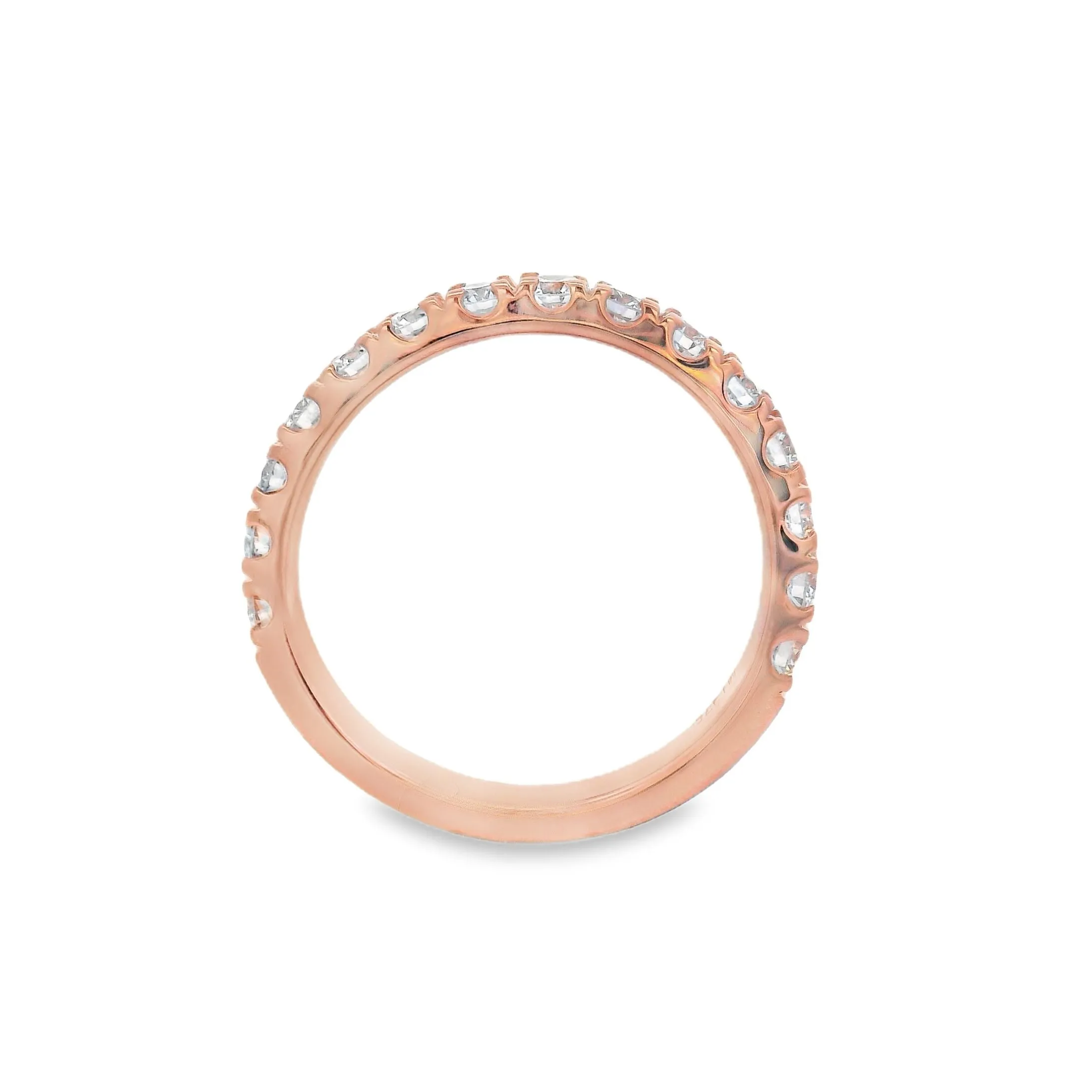 9ct Rose Gold Lab Grown Diamond Split Claw Eternity Band R-00092