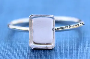 9x7mm Rectangle Bezel Ring Blank