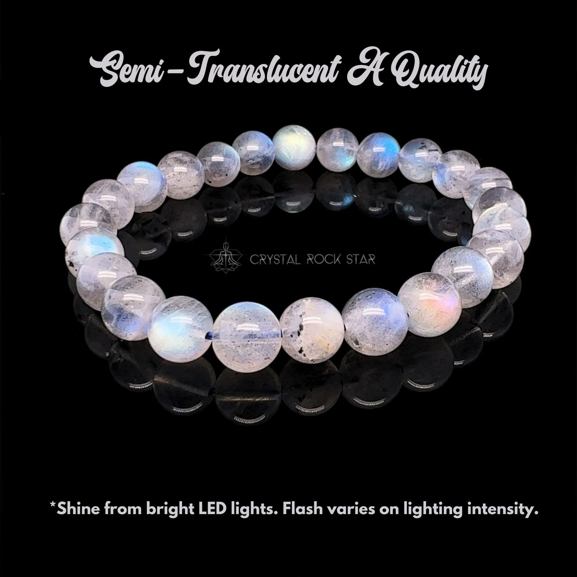 AAA Labradorite Flashy Crystal Bracelet 8mm