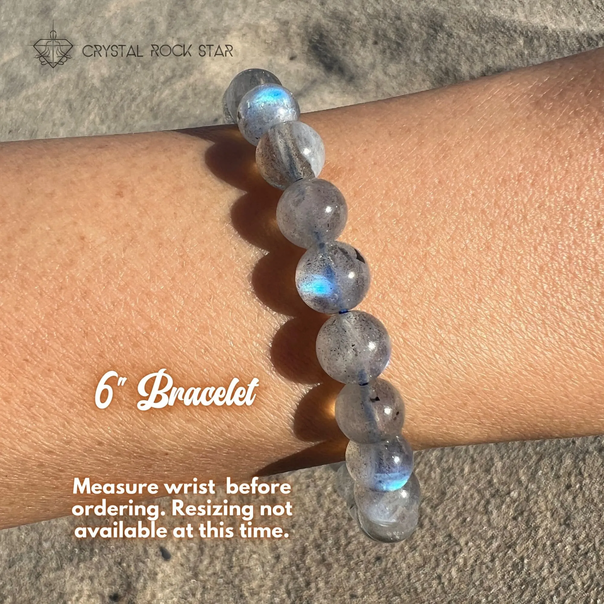 AAA Labradorite Flashy Crystal Bracelet 8mm
