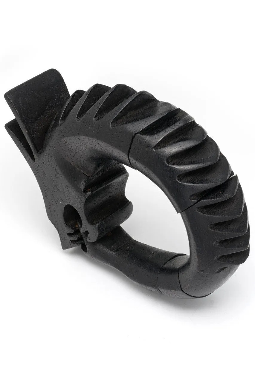 Acacia Wood Spiked Dragon Bracelet