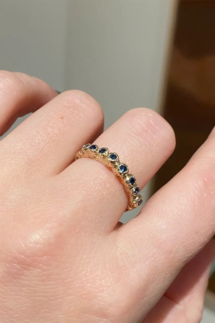 Alexandra Dodds Creature Ring - 9ct Gold Blue Sapphire