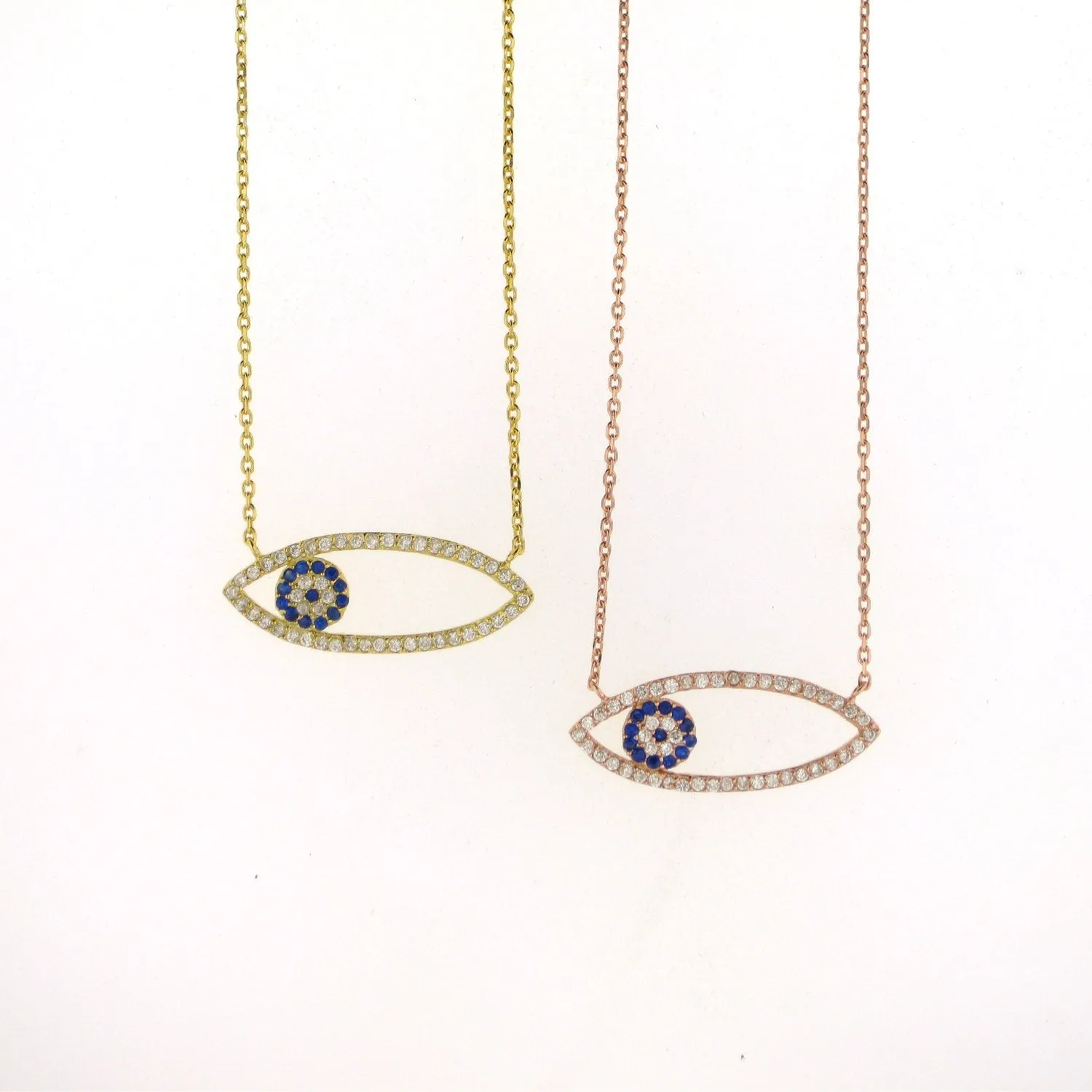 Almond Evil Eye Necklace