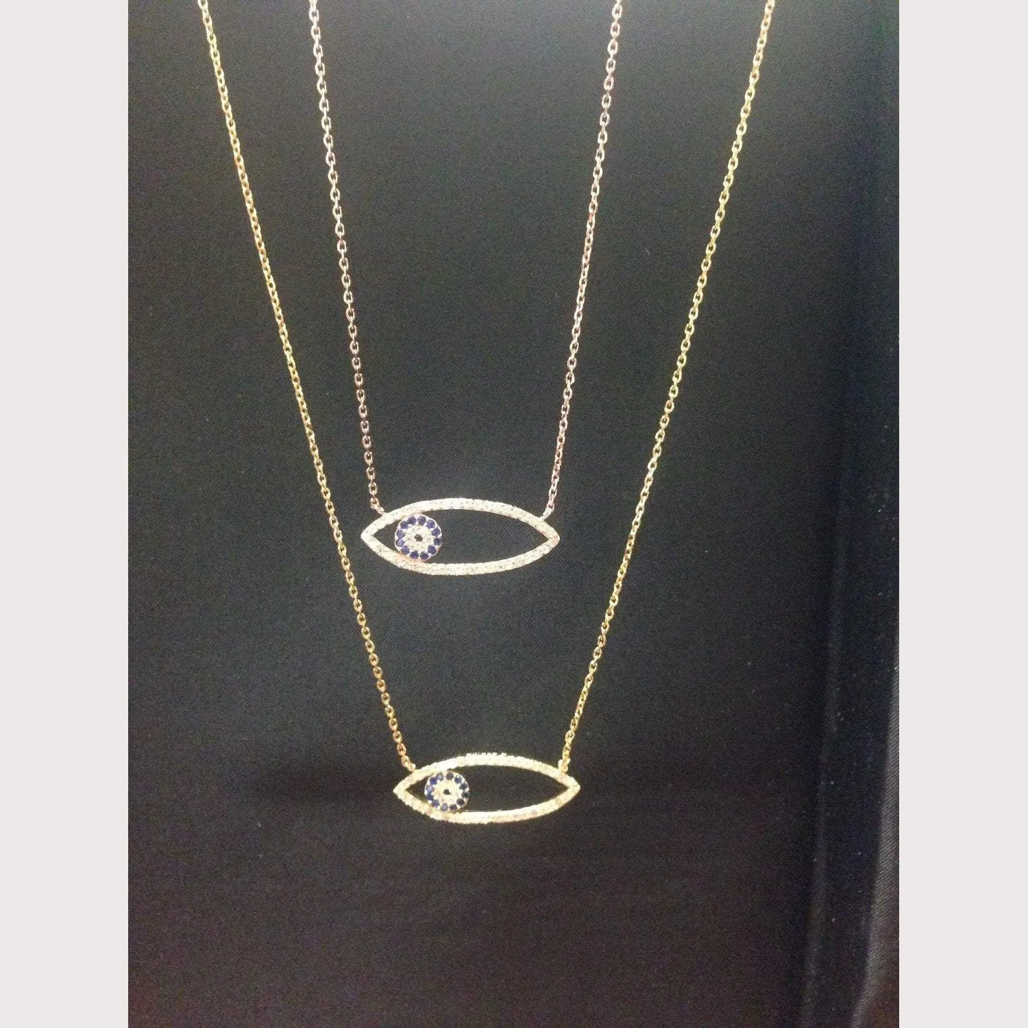 Almond Evil Eye Necklace