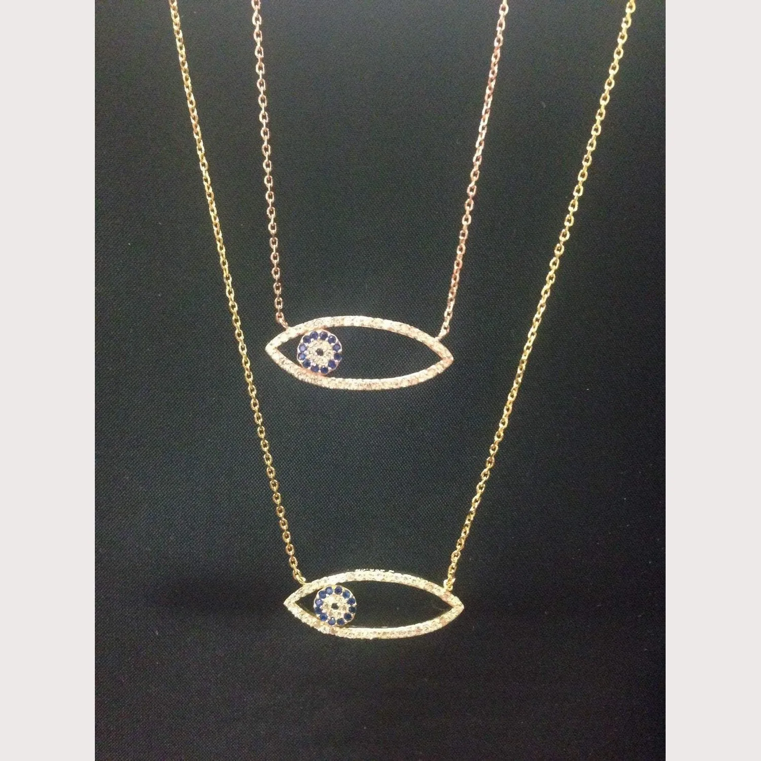 Almond Evil Eye Necklace