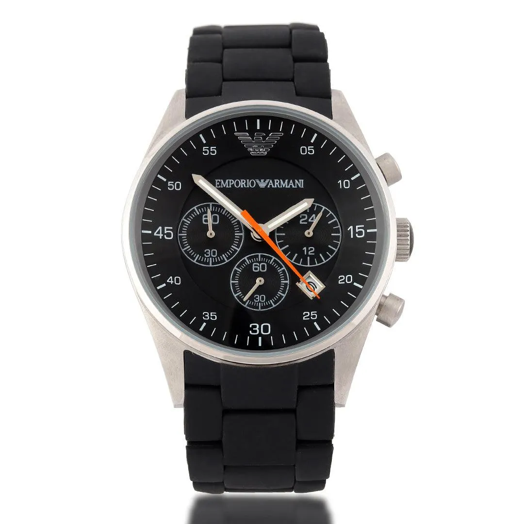 Analogue Silicon Black Wrist Watch
