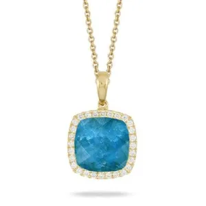 Apatite 18K Yellow Gold Pendant