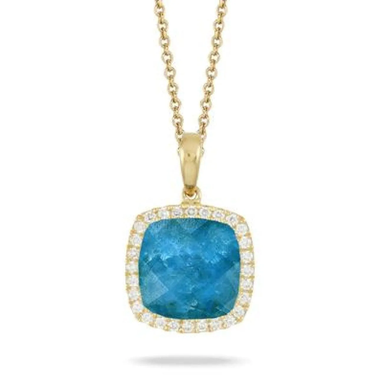 Apatite 18K Yellow Gold Pendant