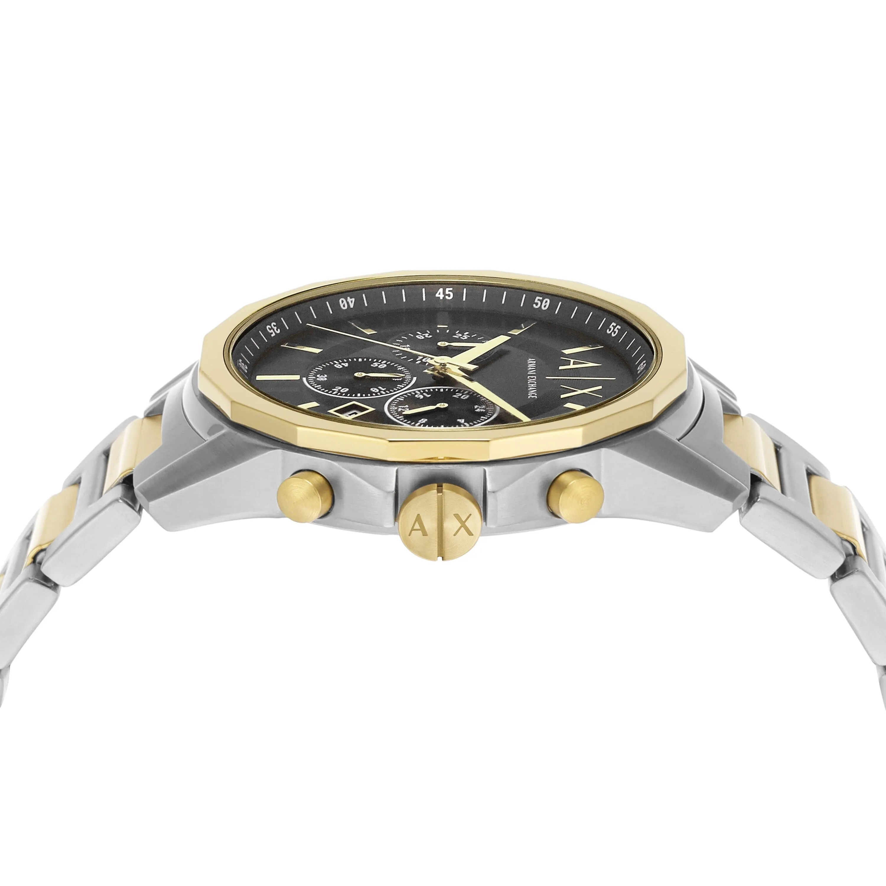Armani Exchange Chronograph Two-Tone Stainless Steel Watch and Bracelet Set AX7148SET