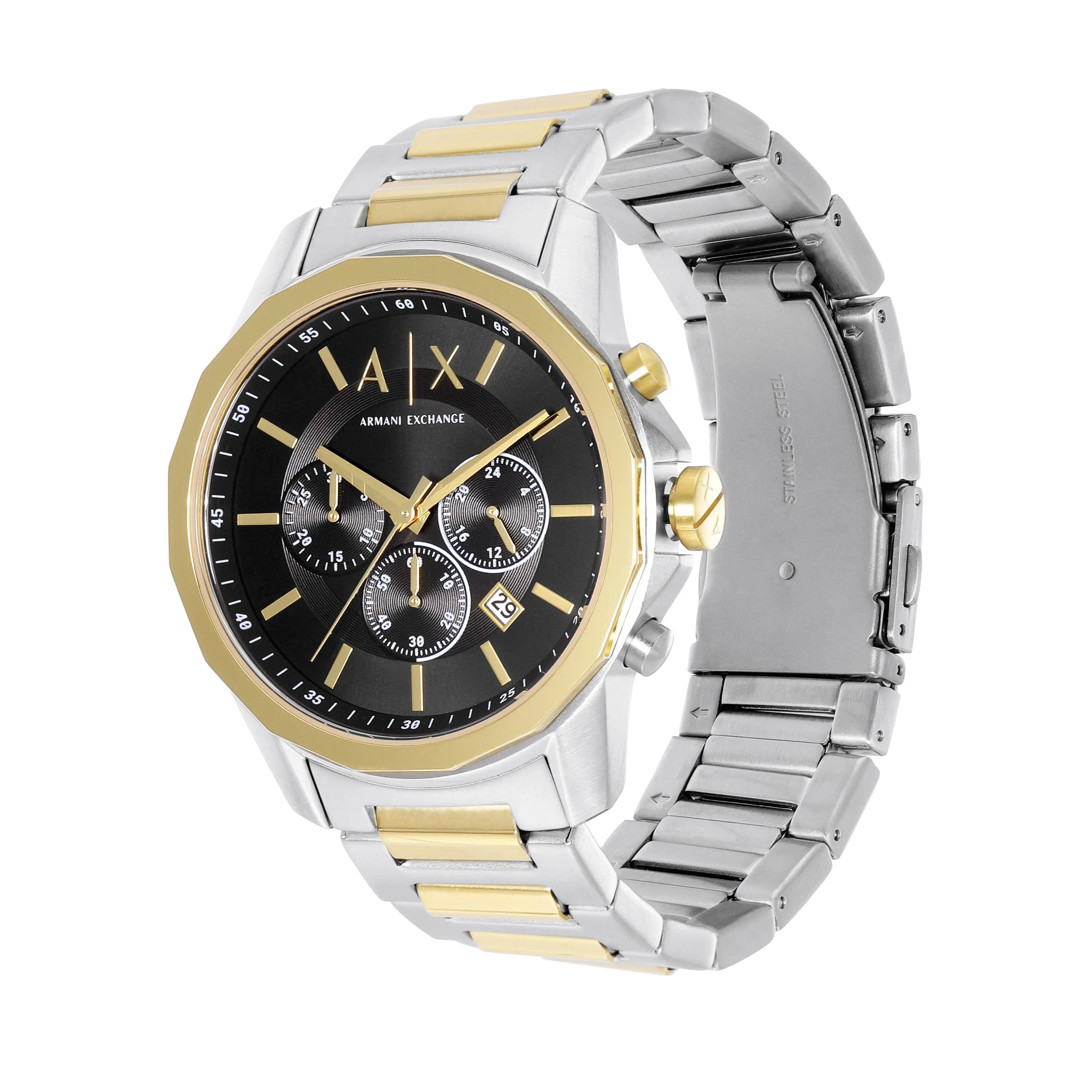 Armani Exchange Chronograph Two-Tone Stainless Steel Watch and Bracelet Set AX7148SET