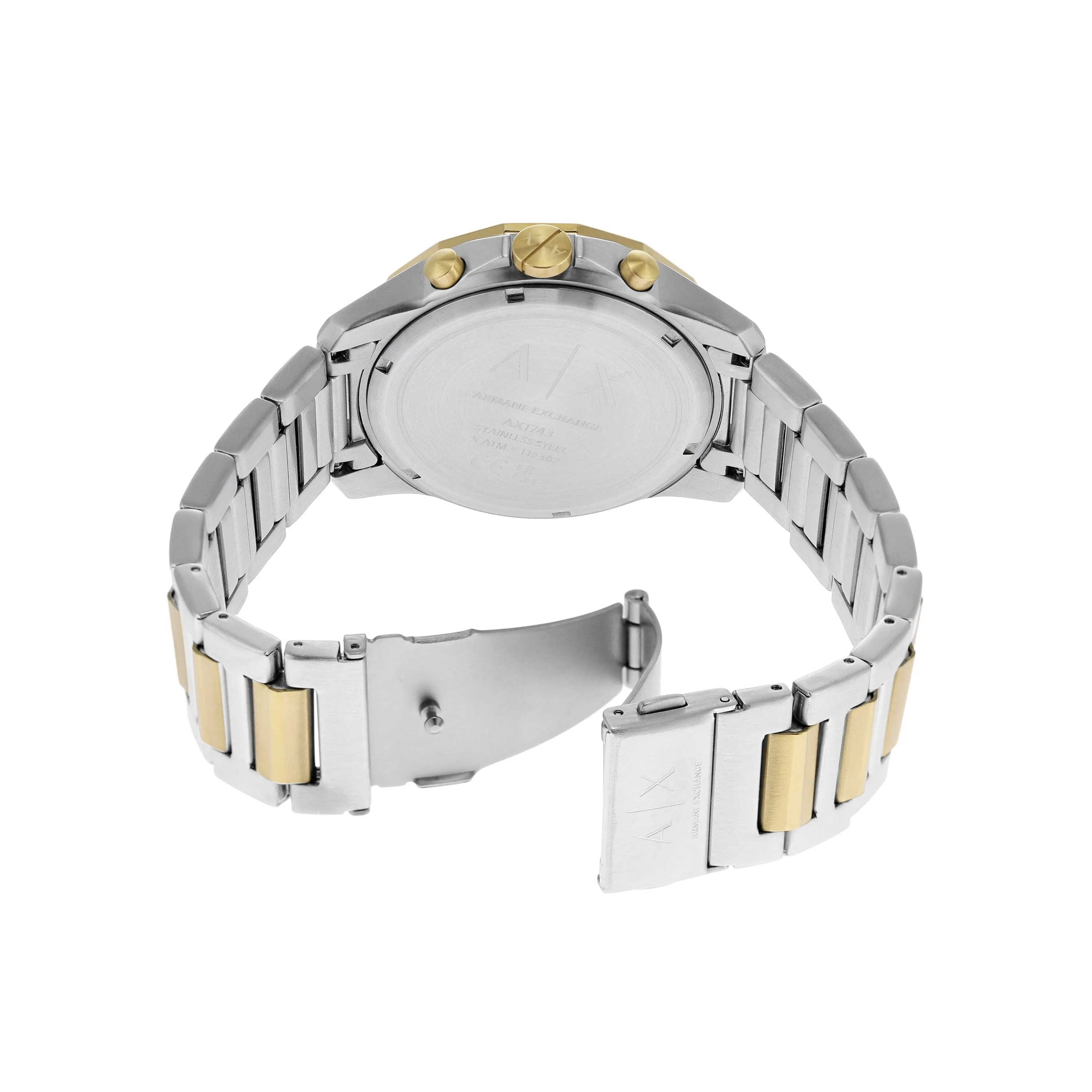 Armani Exchange Chronograph Two-Tone Stainless Steel Watch and Bracelet Set AX7148SET