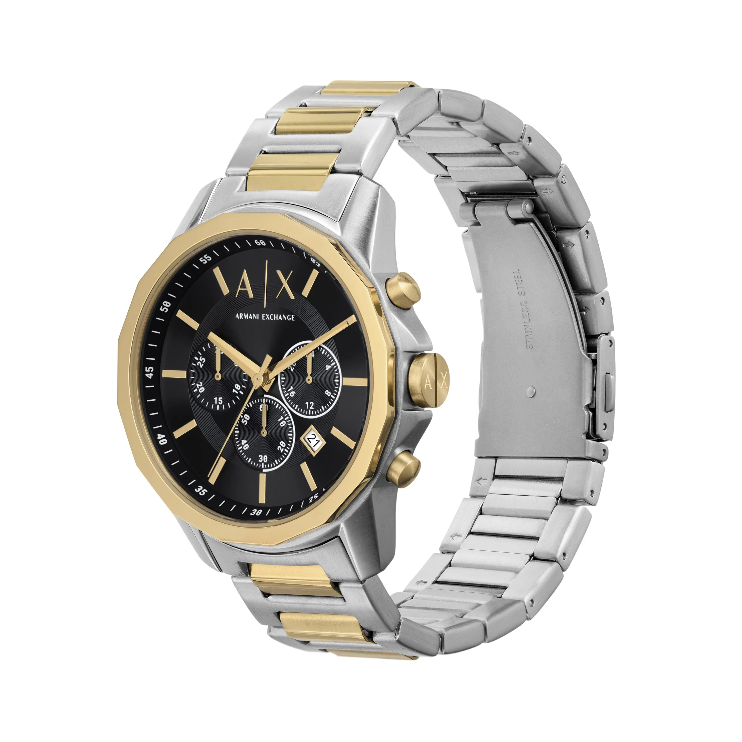 Armani Exchange Chronograph Two-Tone Stainless Steel Watch and Bracelet Set AX7148SET