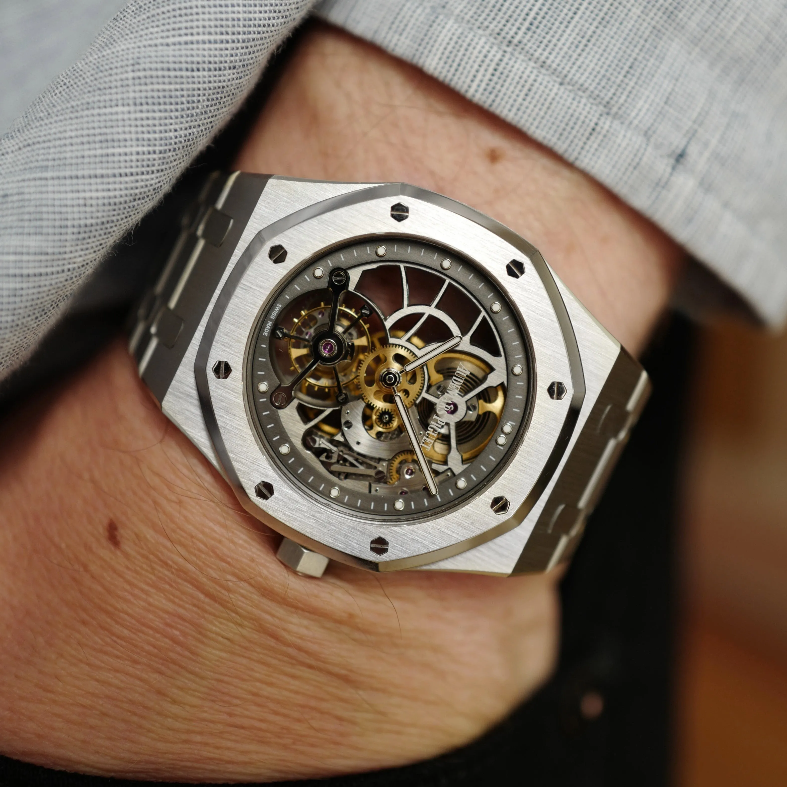 Audemars Piguet Royal Oak Platinum Skeletonized Tourbillon Watch Ref. 26511