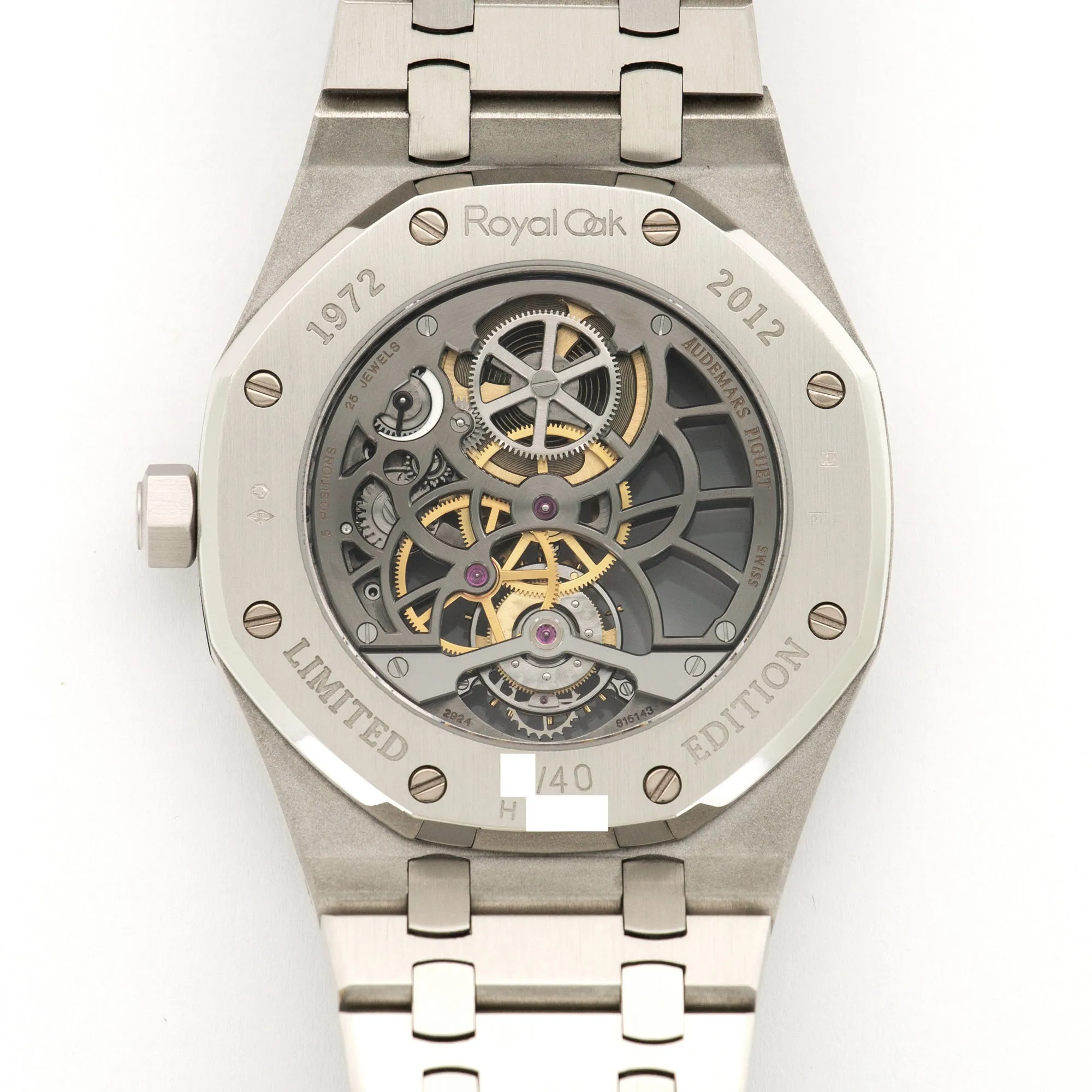 Audemars Piguet Royal Oak Platinum Skeletonized Tourbillon Watch Ref. 26511