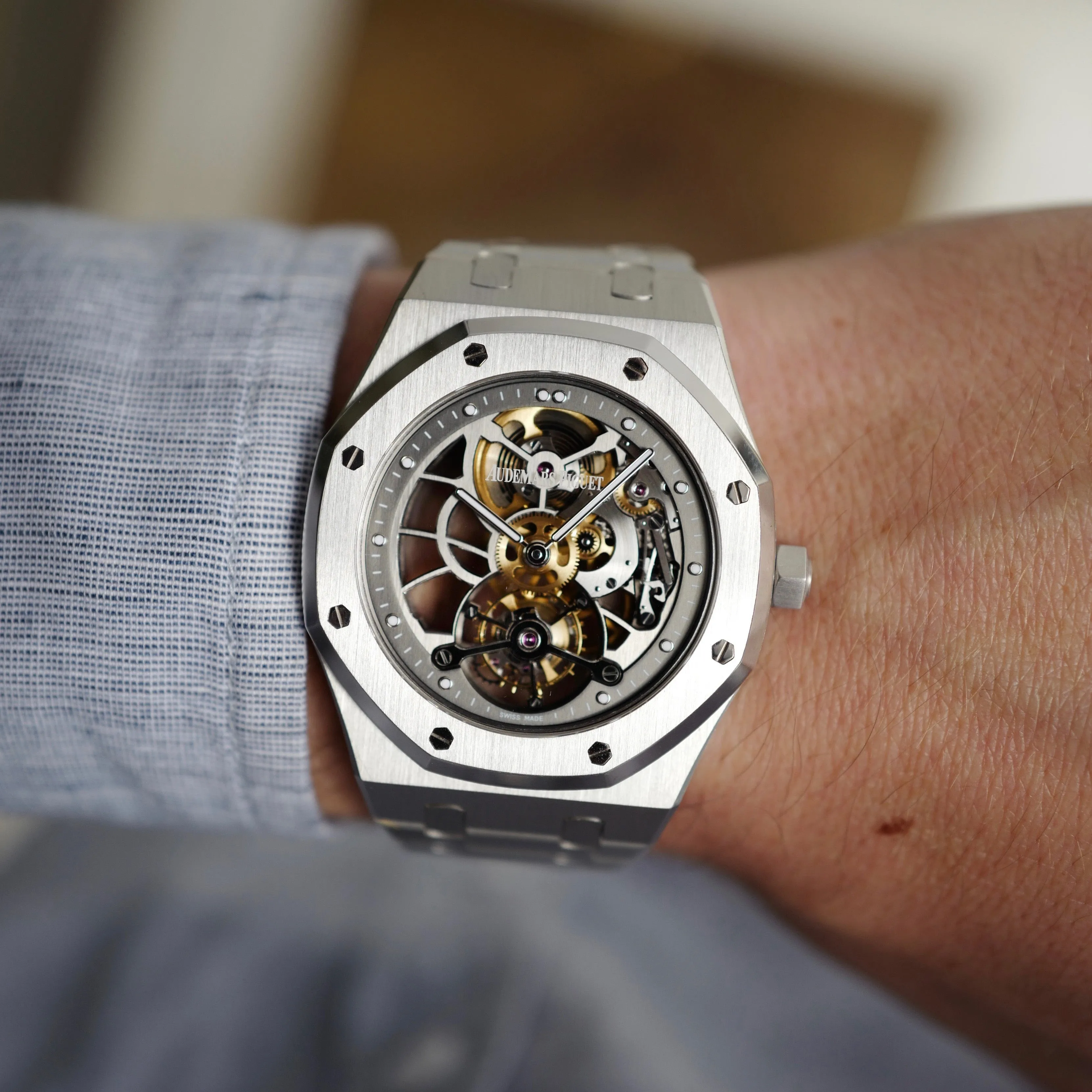 Audemars Piguet Royal Oak Platinum Skeletonized Tourbillon Watch Ref. 26511