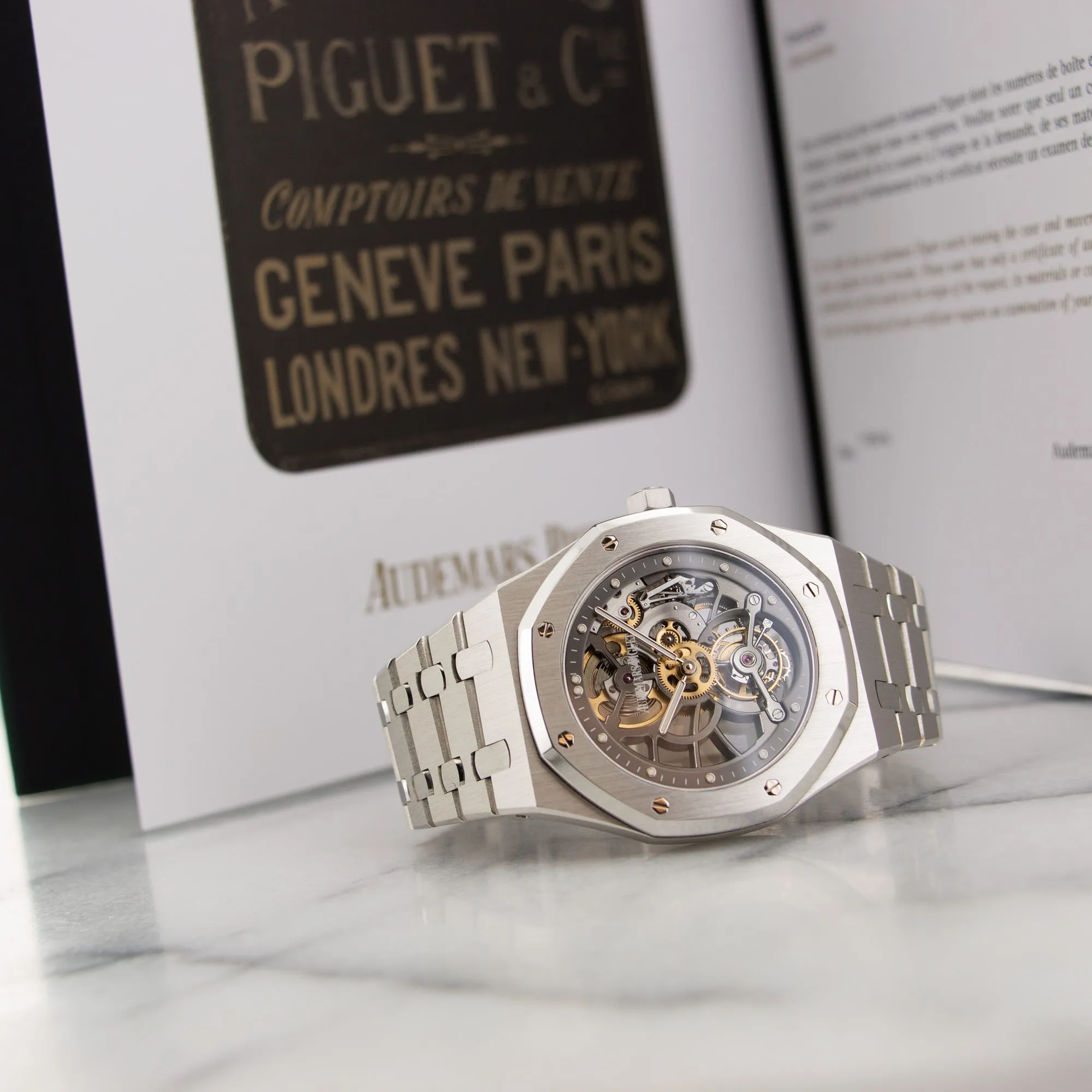 Audemars Piguet Royal Oak Platinum Skeletonized Tourbillon Watch Ref. 26511