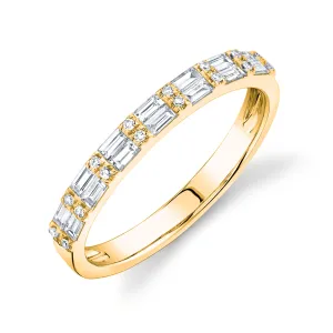 Baguette Diamond Half Eternity Band