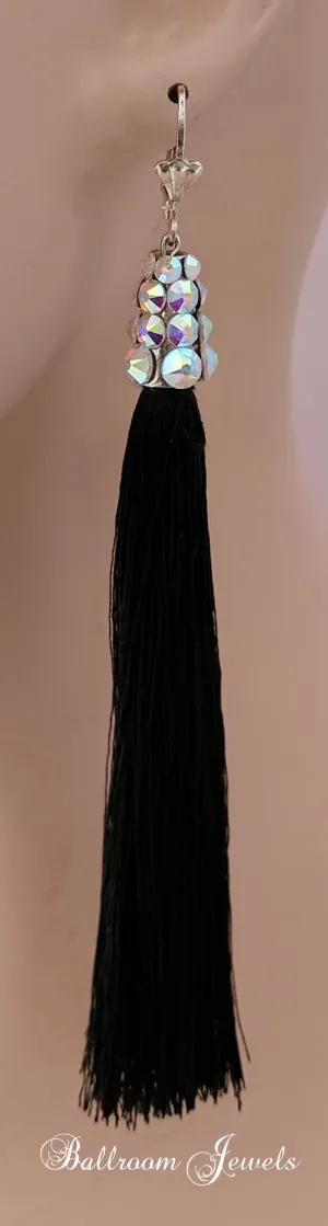 Ballroom Black Tassel drop earrings