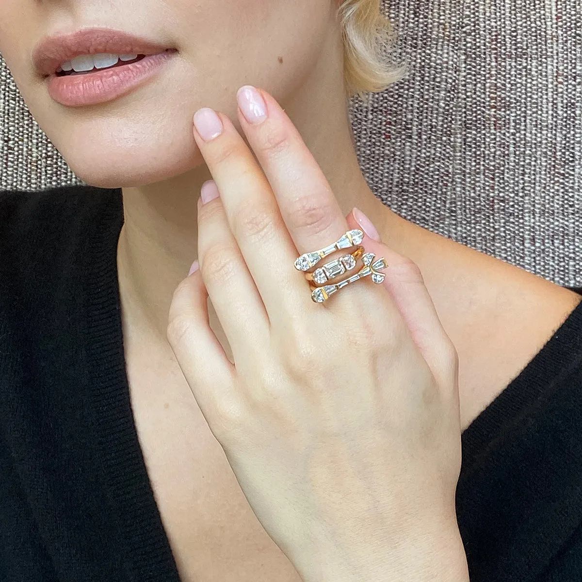 Baton Ring - Diamond
