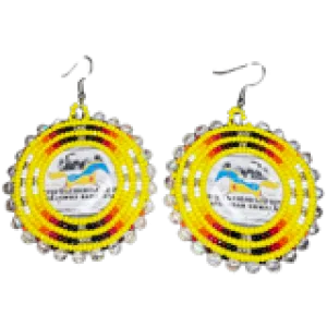 BBB Yellow Beaded Earrings