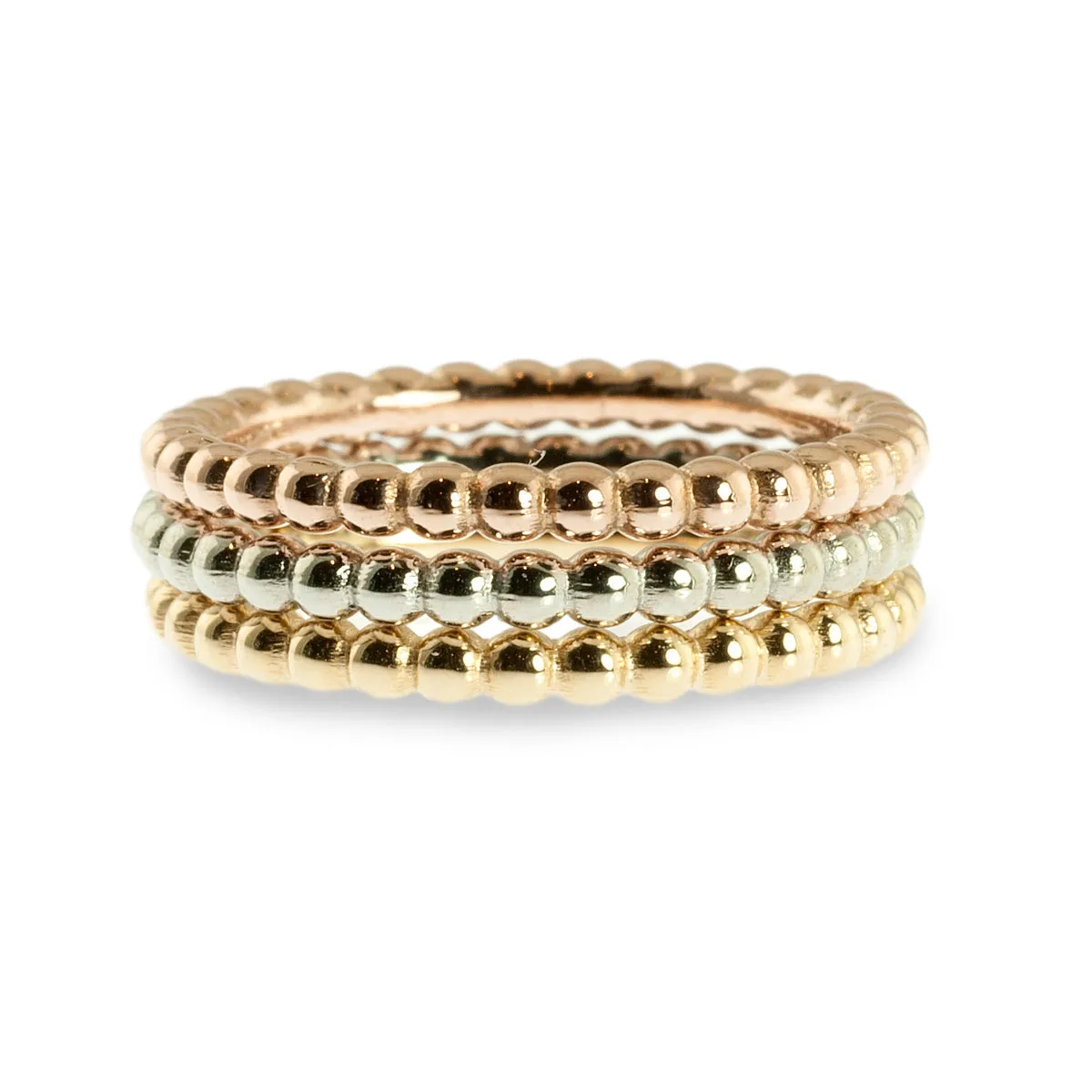 Beaded band ring