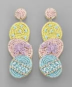 Beaded Easter Egg Earrings