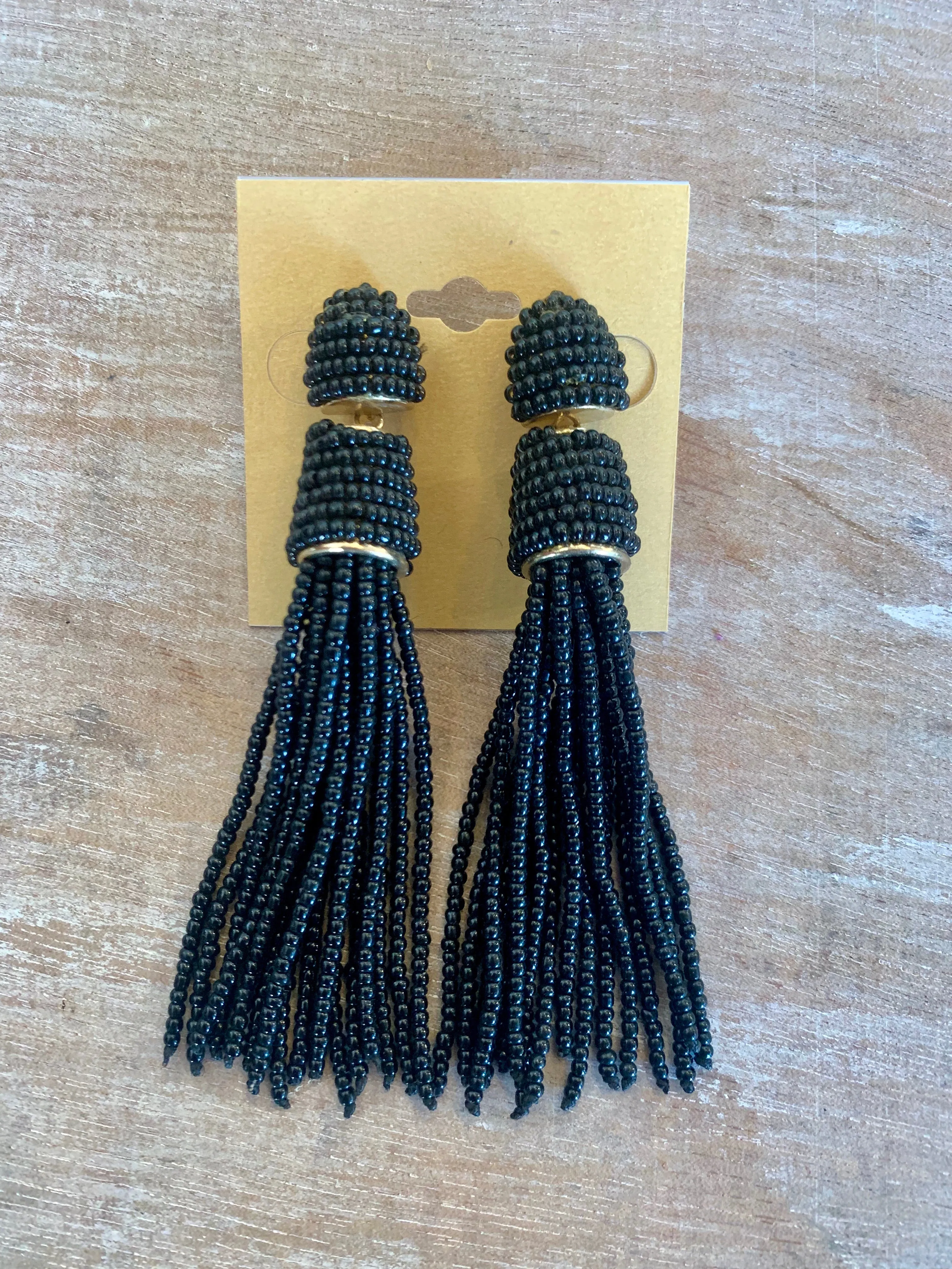 Beaded Tassel Earrings
