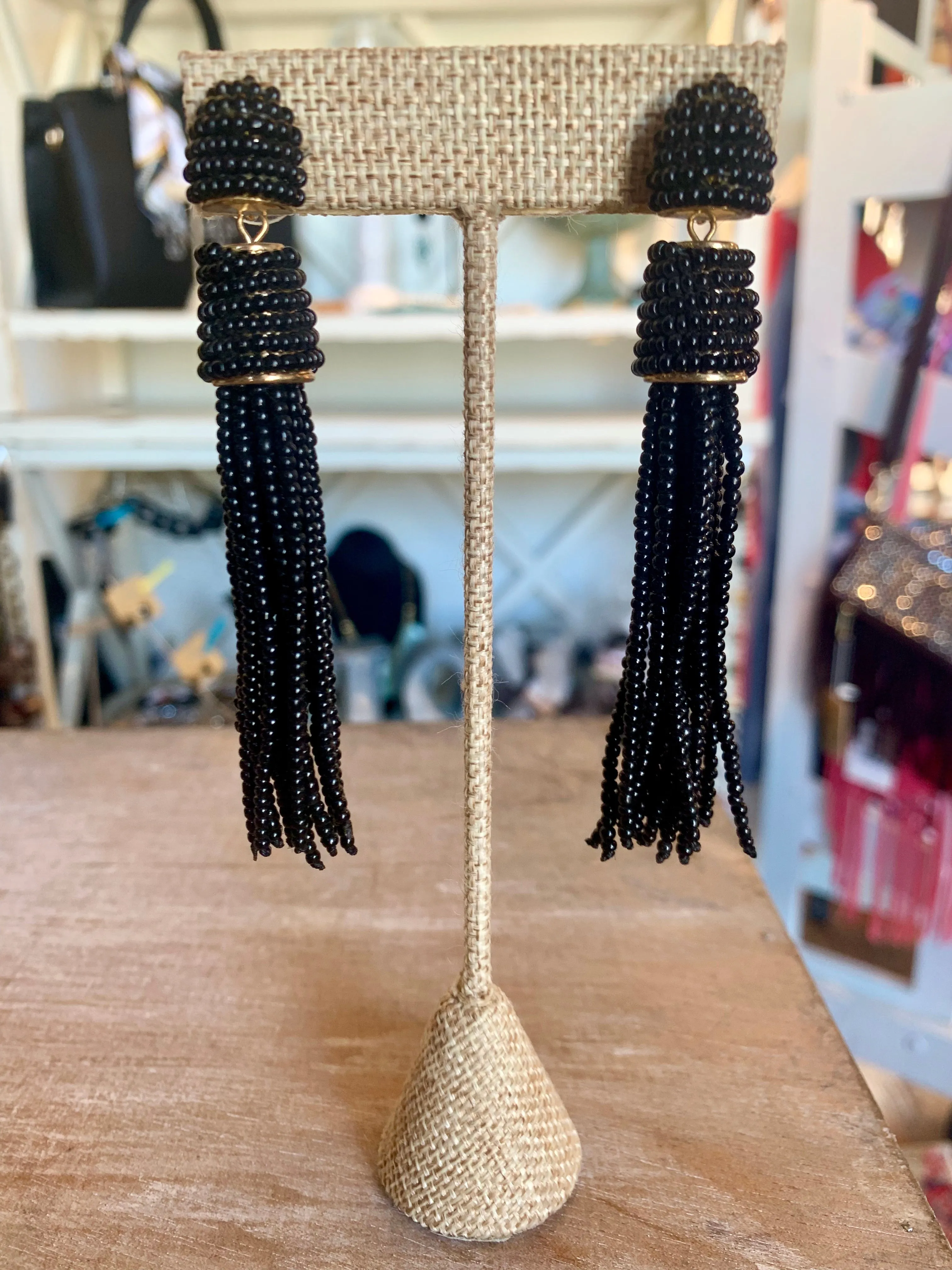 Beaded Tassel Earrings