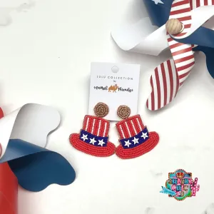Beaded Uncle Sam Earrings