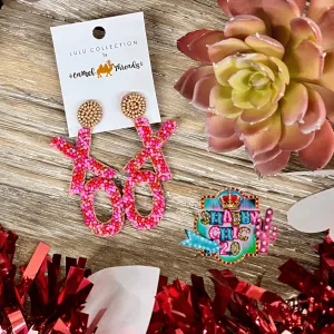 Beaded XOXO Earrings