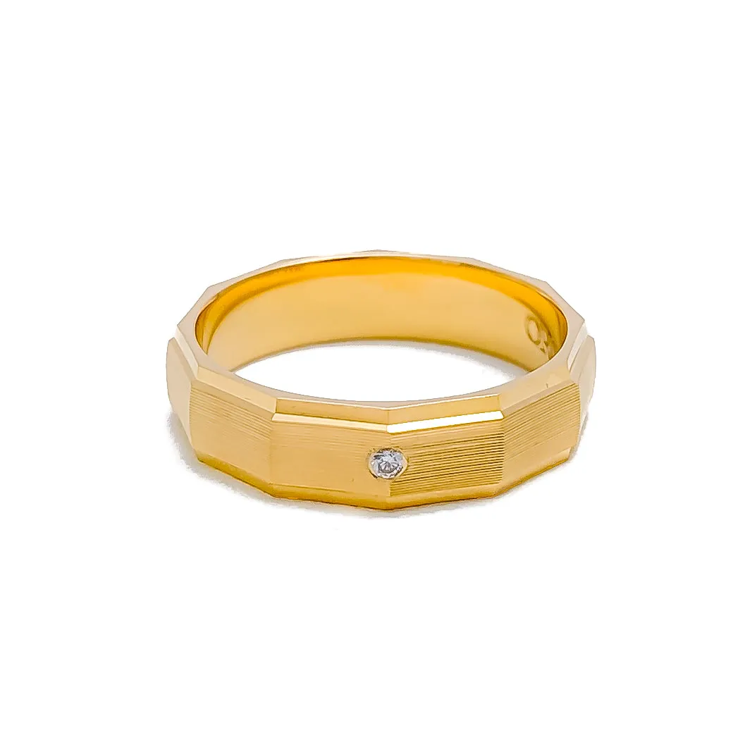 Beautiful Trendy 21k Gold CZ Band