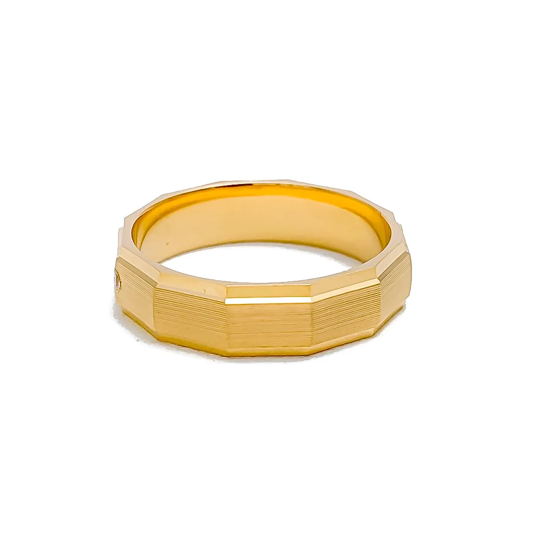 Beautiful Trendy 21k Gold CZ Band
