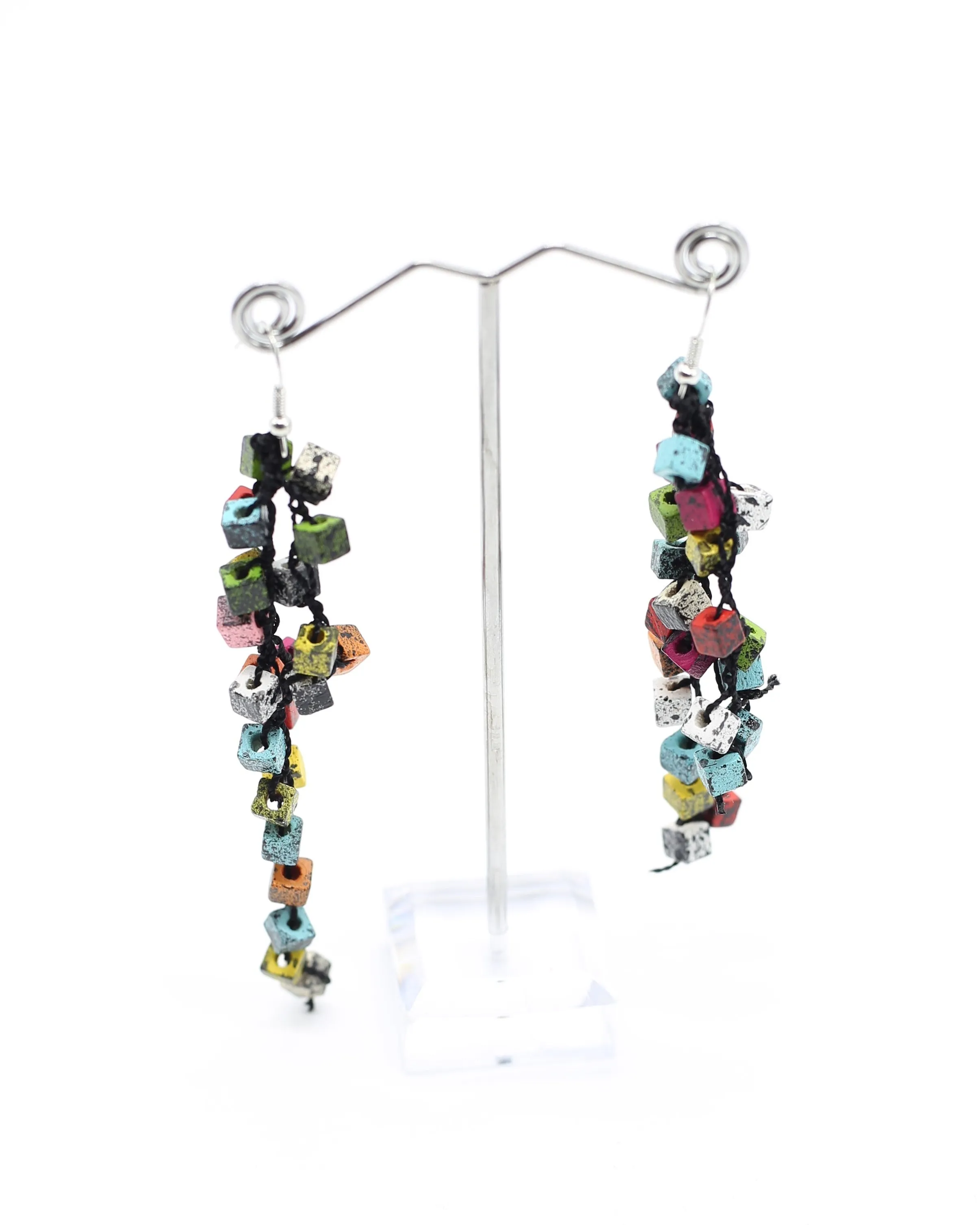 Beth Hand-painted Summer Multi Earrings