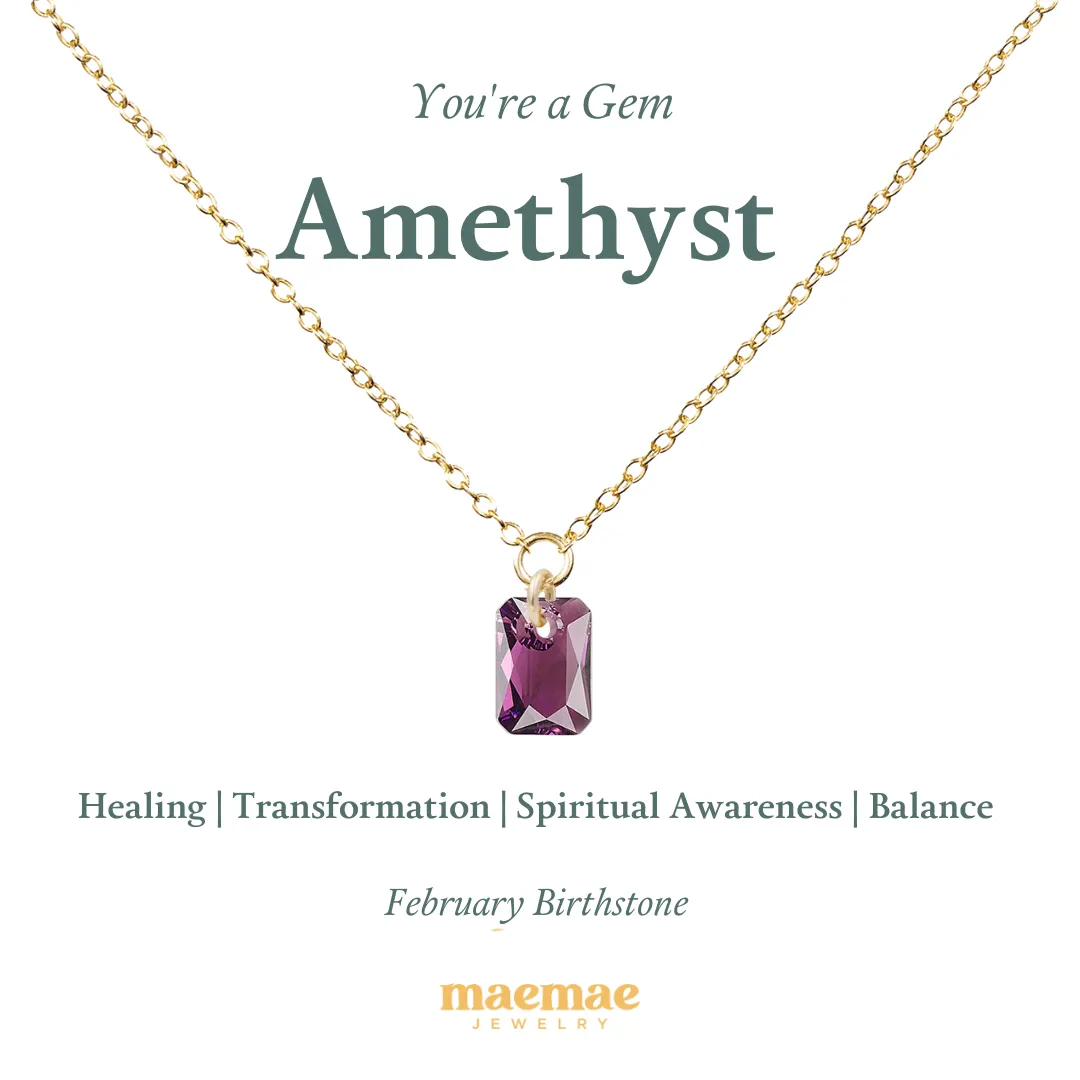 Birthstone Crystal Necklace