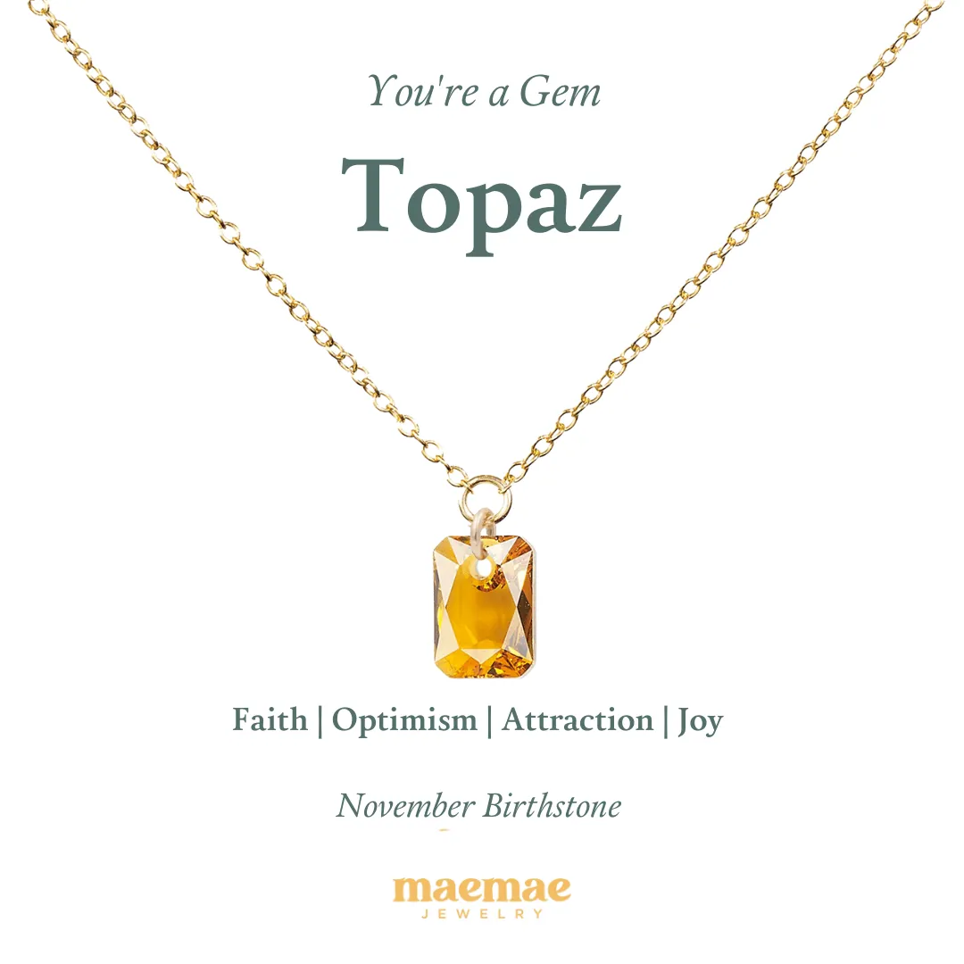 Birthstone Crystal Necklace