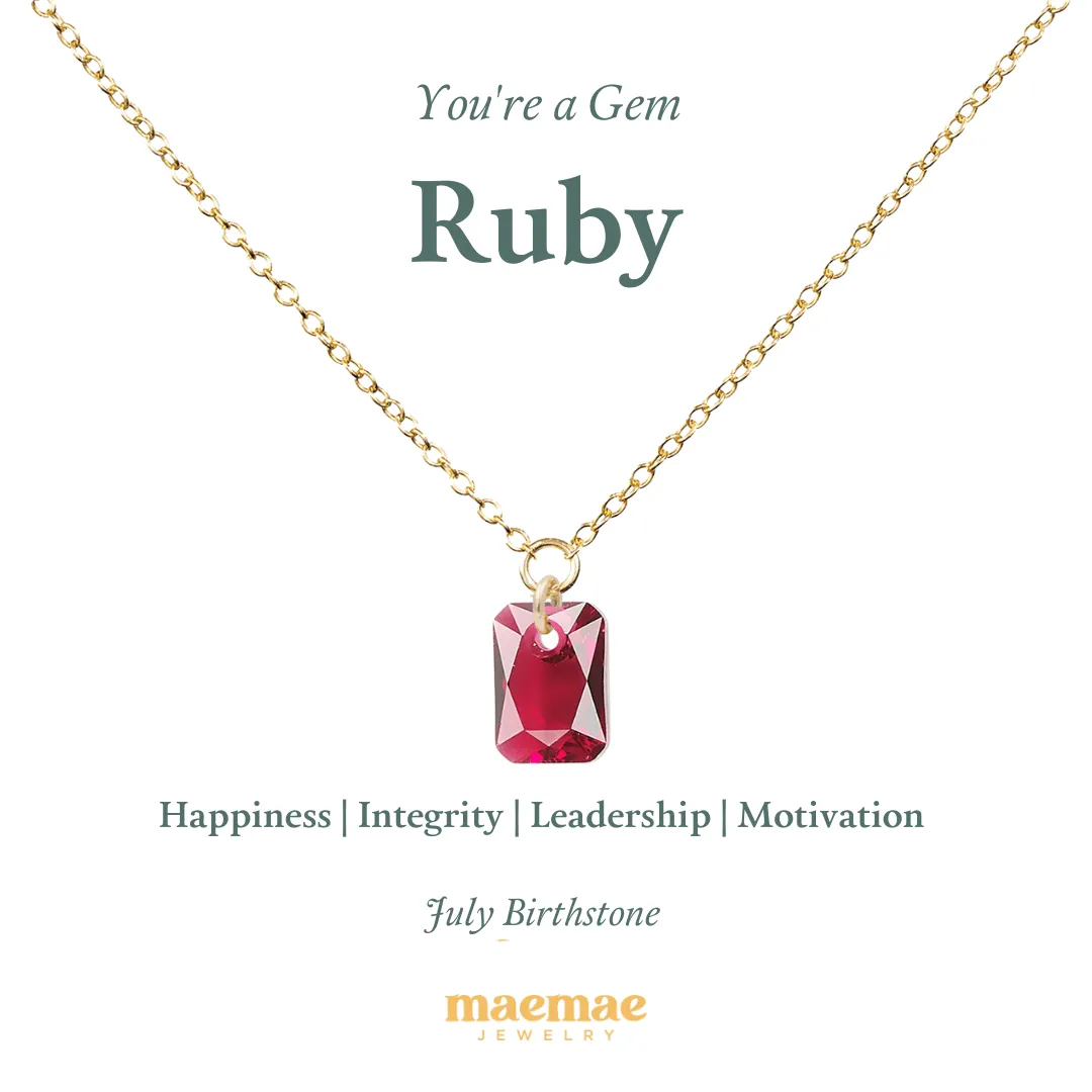 Birthstone Crystal Necklace
