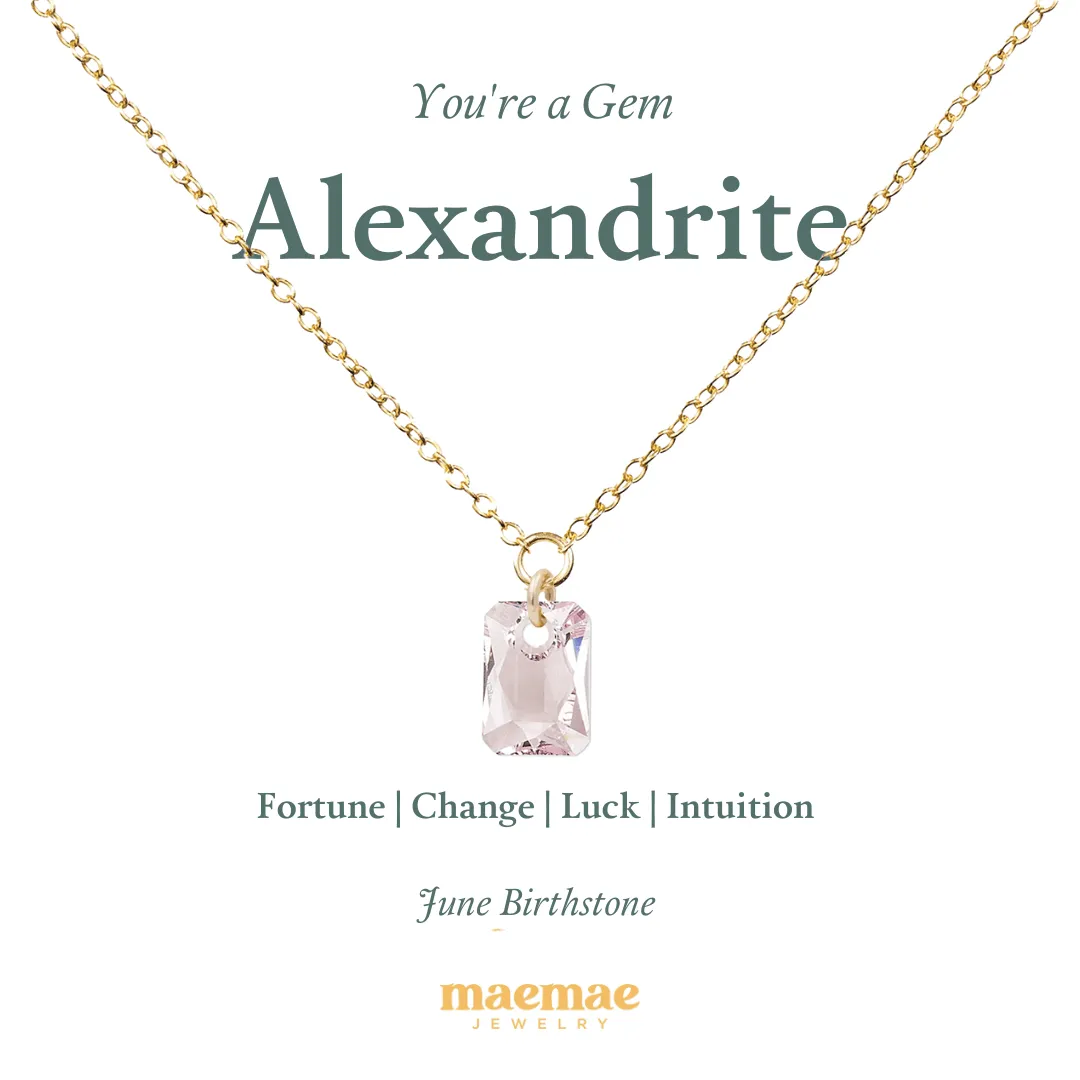 Birthstone Crystal Necklace