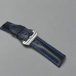 Black leather strap muscular padded