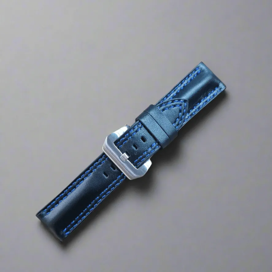 Black leather strap muscular padded