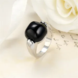 Black Princess-Cut Ring