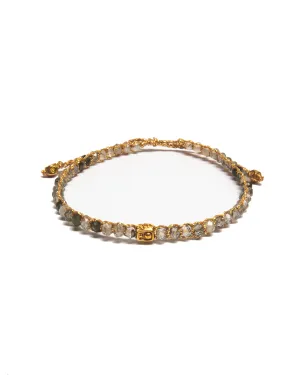 Black Rutilated Quartz Bracelet | Gold