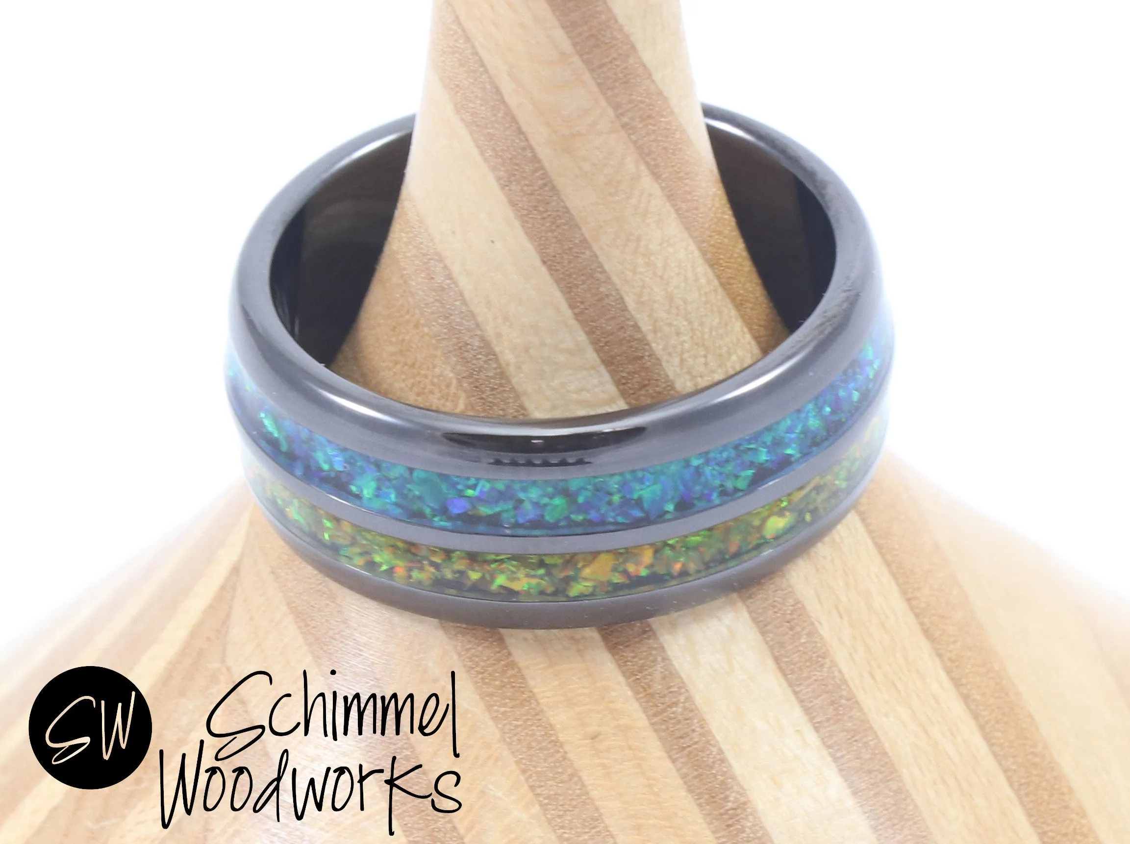 Blue & Green Opal Ring