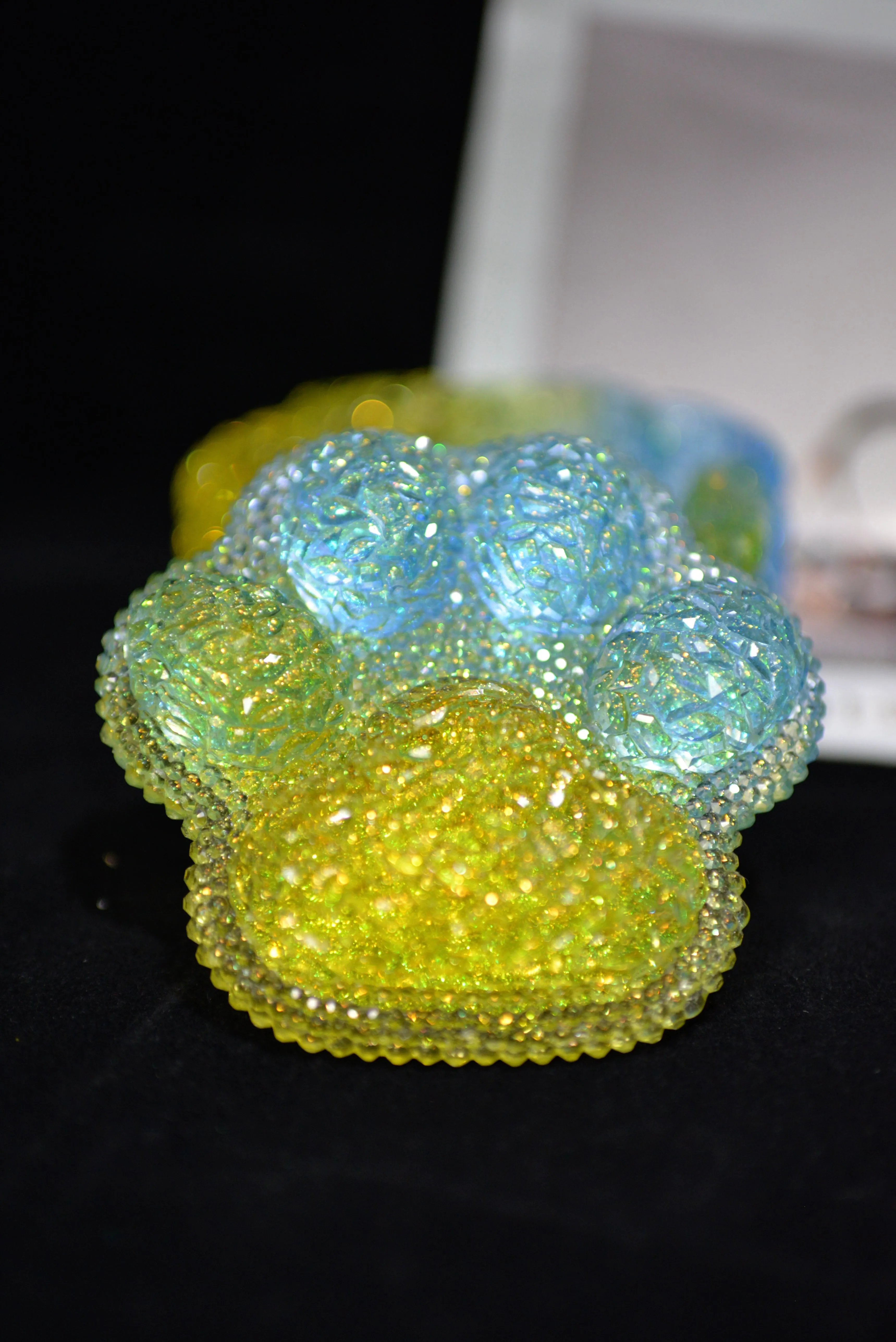 Blue & Yellow Trinket Box
