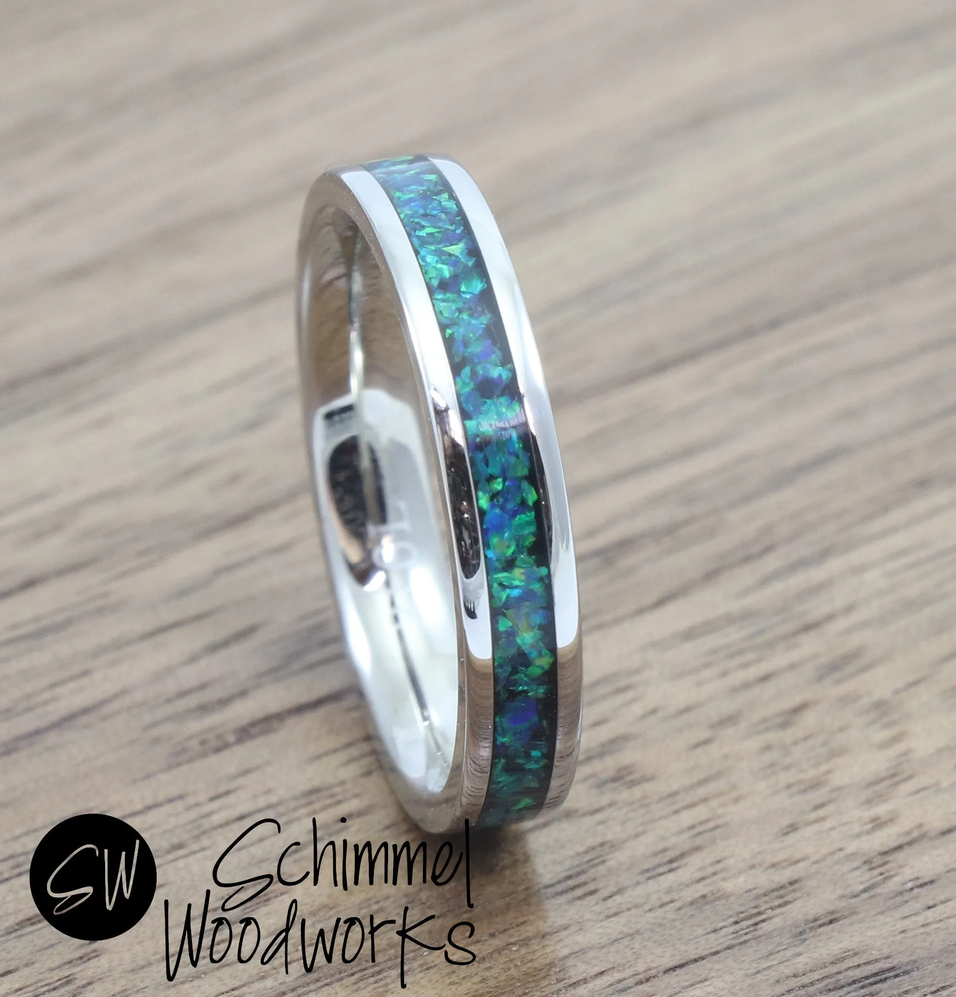 Blue/Green Opal Ring