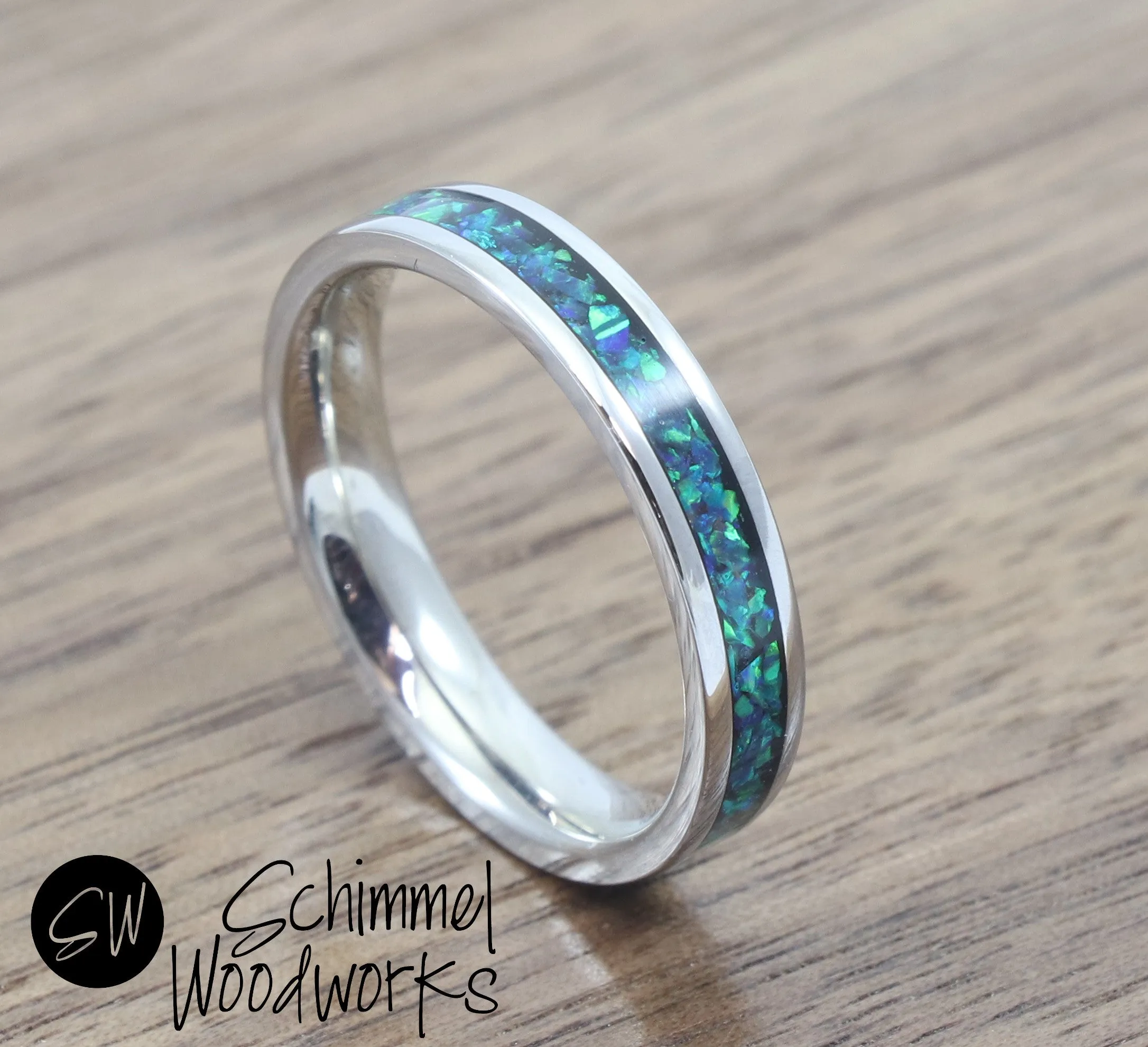 Blue/Green Opal Ring